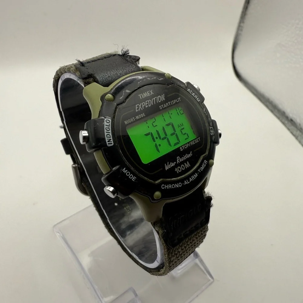 Timex Expedition Chrono Alarm Timer 41mm Digital Women's Watch (New Battery)